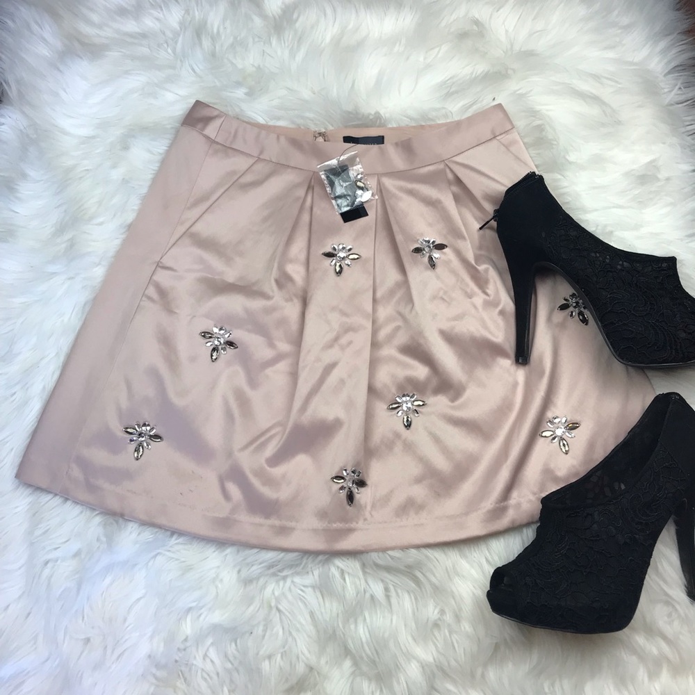THE LIMITED | Baby Pink Embellished Skirt NWT
